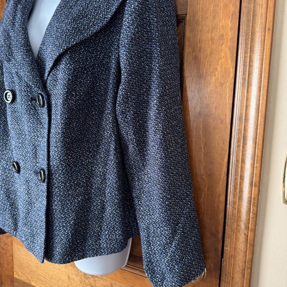 NWT Calvin Klein Blue Iris Double Breasted Short Jacket 18W - Picture 4 of 10